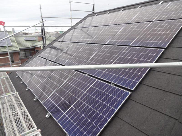 東京都大田区のカナディアンソーラー製CS6R-410MS ×12の太陽光発電施工写真