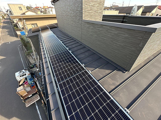 愛知県東海市の長州産業製CS-223B81S ×23の太陽光発電施工写真3