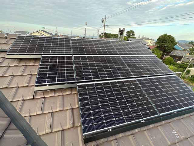 愛知県西尾市の長州産業製CS-223B81S ×25、CS-109B81S ×4の太陽光発電施工写真