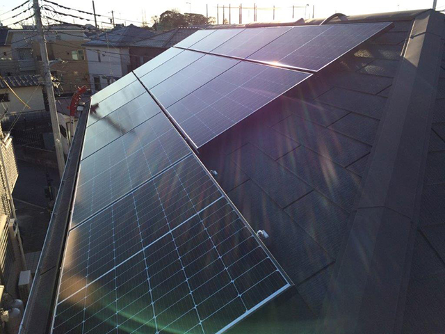 神奈川県茅ヶ崎市の長州産業製CS-340B81 ×18、CS-340B81 ×8の太陽光発電施工写真