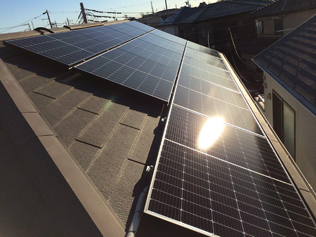 神奈川県茅ヶ崎市の長州産業製CS-340B81 ×18、CS-340B81 ×8の施工写真