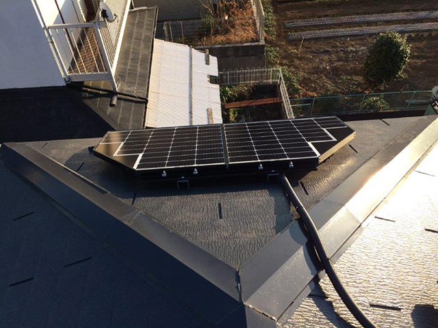 神奈川県横浜市の長州産業製CS-223B81S ×17、CS-109B81L ×5、CS-109B81R ×5の太陽光発電施工写真4