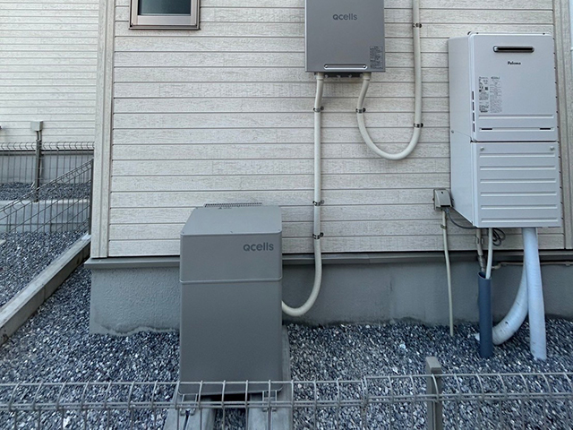 埼玉県上尾市の Ｑセルズ製QREADY-B97-1の蓄電池施工写真