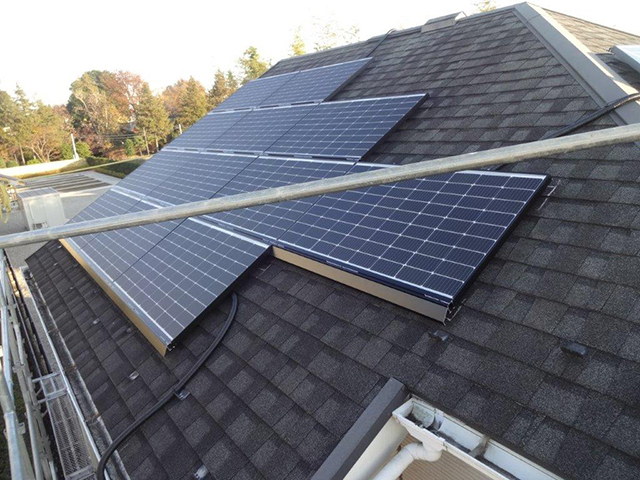 東京都小平市の長州産業製CS-223B81S ×11、CS-109B81S ×3、CS-109B81L ×2、CS-109B81R ×2、CS-217B81SAG ×12の太陽光発電施工写真3
