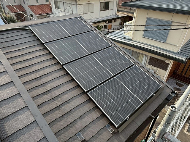 神奈川県横浜市の長州産業製CS-364B91 ×4、CS-243B91 ×8、CS-238B91AG ×25、CS-118B91SAG ×6の太陽光発電施工写真3