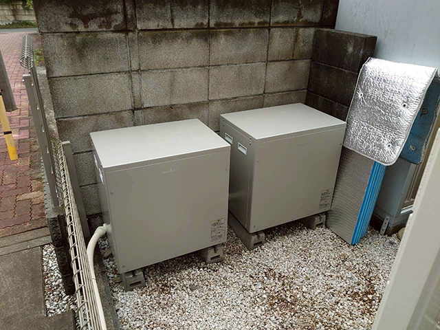 東京都小金井市の ニチコン製ES-DYL ×2の蓄電池施工写真