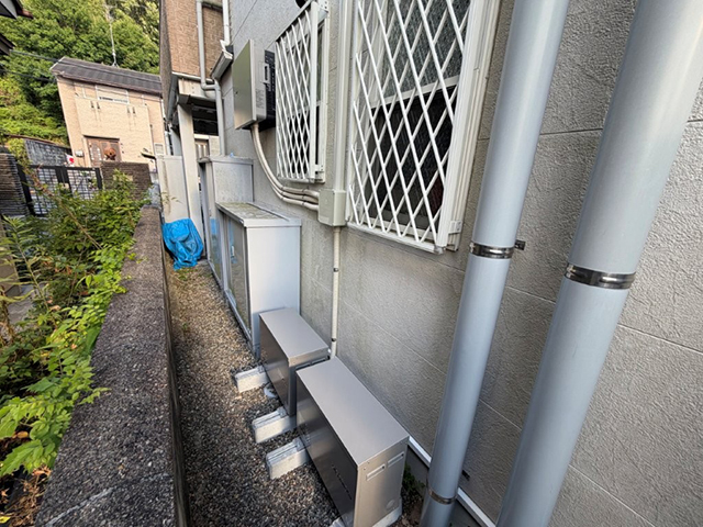 京都府京都市の 長府工産製ES-CSMC、ES-CSXCの蓄電池施工写真