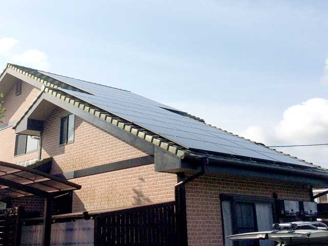 鹿児島県南さつま市のQセルズ製Q.PEAK-G3 275×46枚の太陽光発電施工写真