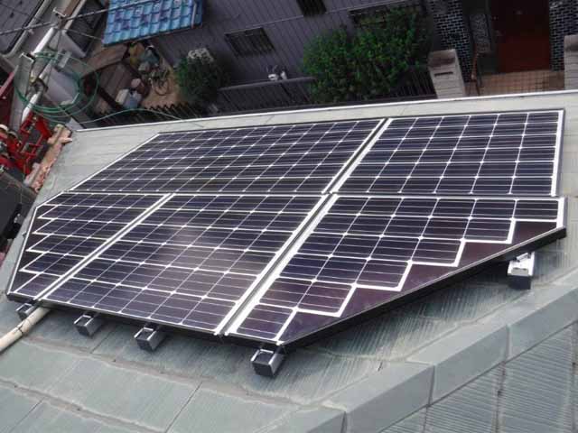 東京都世田谷区のパナソニック製VBHN252WJ01 ×13、VBHN120WJ01 ×2、VBHN070WJ01L ×7、VBHN070WJ01R ×7の太陽光発電施工写真3