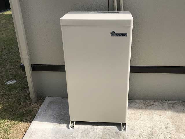 宮城県名取市の Qセルズ製PKG99-EIBS7-BT1の蓄電池施工写真