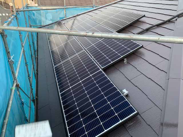 和歌山県和歌山市のカナディアンソーラー製CS3L-375MS ×9、CS3LB-250MS ×12の太陽光発電施工写真3