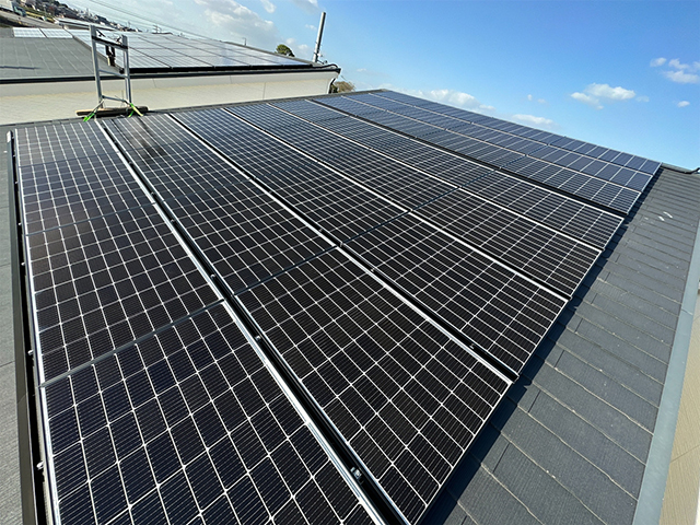 愛知県稲沢市の長州産業製CS-223B81S ×32の太陽光発電施工写真