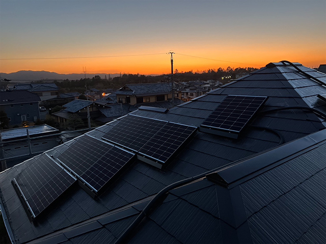 岐阜県多治見市の長州産業製CS-223B81S ×23、CS-109B81S ×9の太陽光発電施工写真3