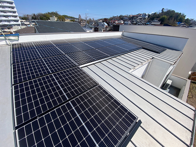 愛知県瀬戸市の長州産業製CS-340B81 ×18の太陽光発電施工写真