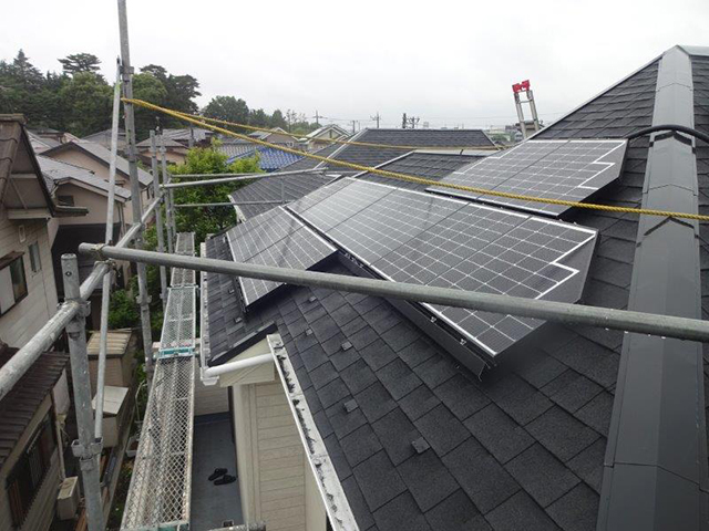 東京都小平市の長州産業製CS-223B81S ×16、CS-109B81S ×3、CS-109B81R ×2、CS-109B81L ×7の施工写真