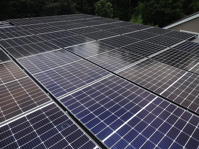 千葉県八千代市の長州産業製CS-340B81 ×23、CS-223B81 ×4の太陽光発電施工写真