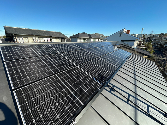 神奈川県横浜市の長州産業製CS-340B81 ×24の太陽光発電施工写真