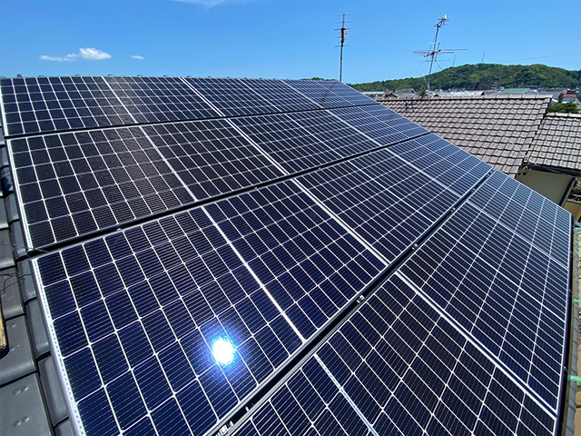 静岡県静岡市の長州産業製CS-340B81 ×12の太陽光発電施工写真