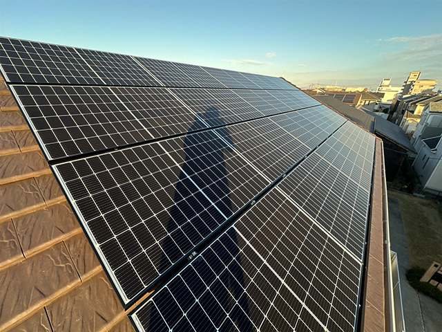 愛知県津島市の長州産業製CS-340B81 ×20の太陽光発電施工写真