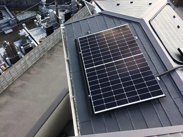 埼玉県新座市の長州産業製CS-340B81 ×11、CS-223B81 ×1の太陽光発電施工写真3