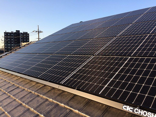 埼玉県比企郡の長州産業製CS-340B81 ×20の太陽光発電施工写真