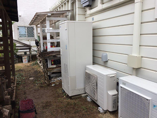 千葉県印西市の日立製BHP-FW37WDのエコキュート施工写真