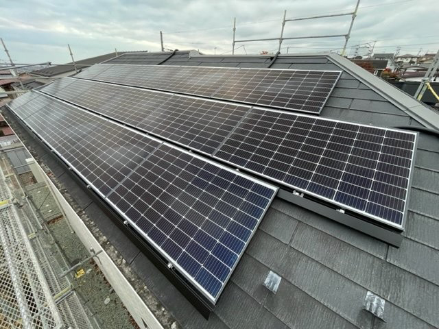 宮城県仙台市の長州産業製CS-223B81S ×20、CS-109B81S ×1、CS-109B81L ×6、CS-109B81R ×5の太陽光発電施工写真3