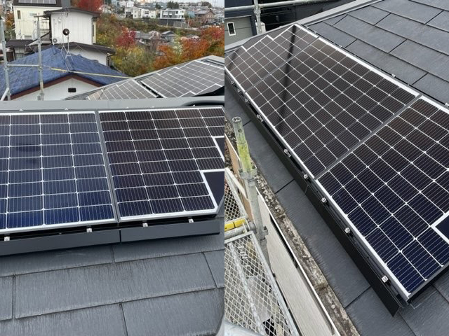 宮城県仙台市の長州産業製CS-223B81S ×20、CS-109B81S ×1、CS-109B81L ×6、CS-109B81R ×5の太陽光発電施工写真4