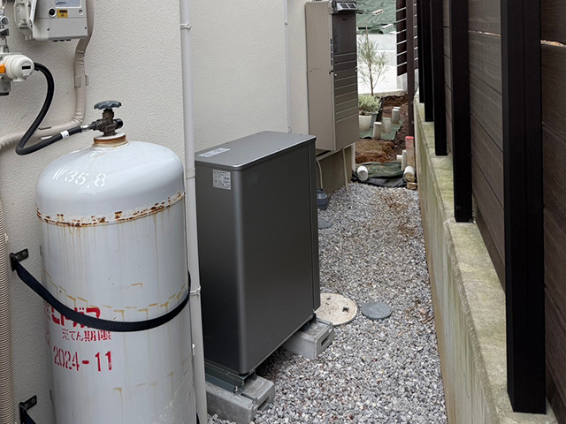 神奈川県茅ヶ崎市の 長州産業製CB-LMP127Aの蓄電池施工写真