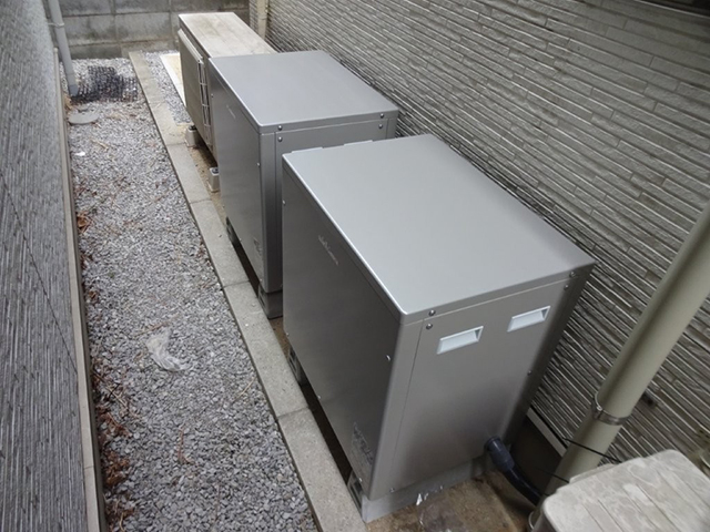 東京都荒川区の ニチコン製ES-DYL ×2の蓄電池施工写真