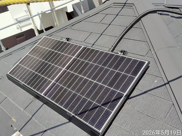 東京都板橋区のカナディアンソーラー製CS6.2-36TM-350 ×6、CS6.2-32TM-310 ×1の太陽光発電施工写真3