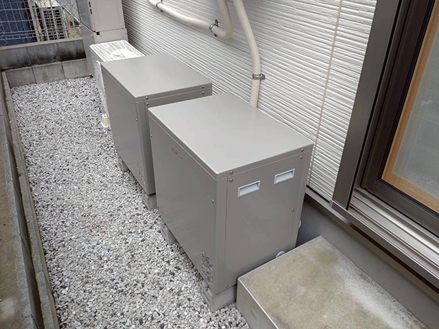 東京都練馬区の ニチコン製ES-DYL ×2の蓄電池施工写真