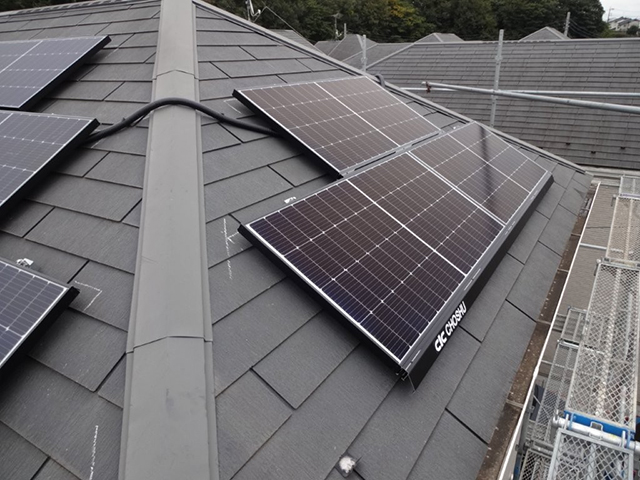 東京都清瀬市の長州産業製CS-243B91 ×10、CS-120B91S ×1、CS-238B91AG ×14の太陽光発電施工写真3