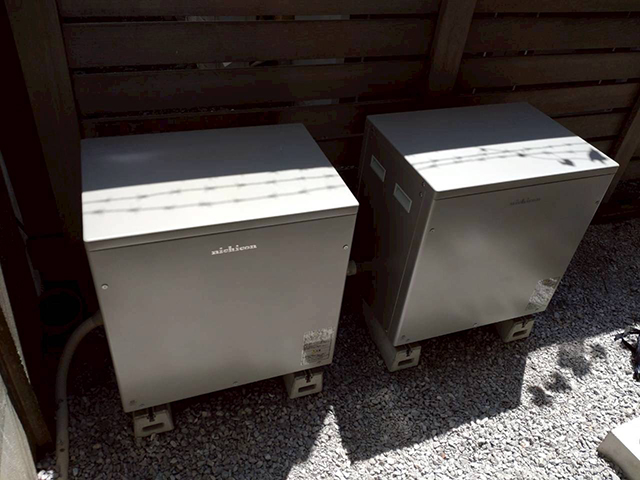 東京都調布市の ニチコン製ES-DYL ×2の蓄電池施工写真
