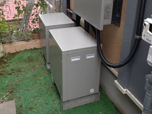 東京都町田市の ニチコン製ES-DYL ×2の蓄電池施工写真