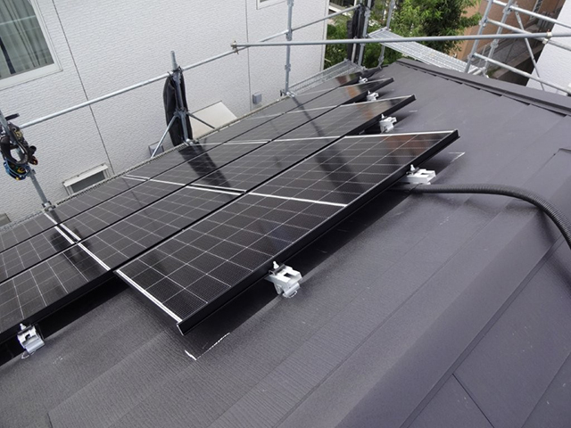 東京都八王子市の長州産業製CS-258N11 ×19、CS-126N11S ×6の太陽光発電施工写真