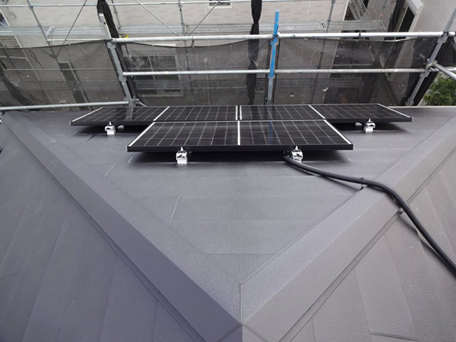 東京都八王子市の長州産業製CS-258N11 ×19、CS-126N11S ×6の太陽光発電施工写真4