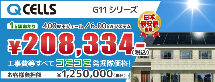 QセルズQ.PEAK DUO M-G11 400 400Wモジュール/6.00kWシステム